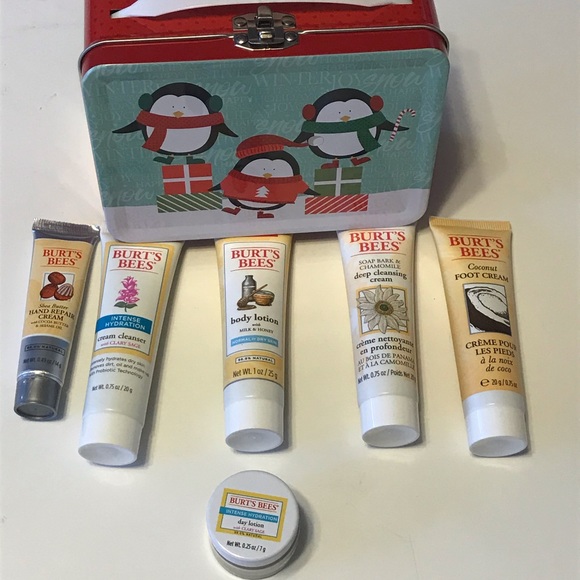 Burt’s Bees Travel Sized Product In Christmas Tin - Picture 2 of 4